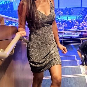 Glitter Silver strappy dress